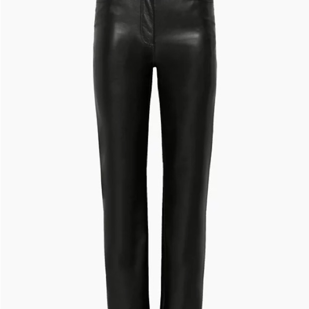 Aritzia Wilfred Melina Black Vegan Leather Pants